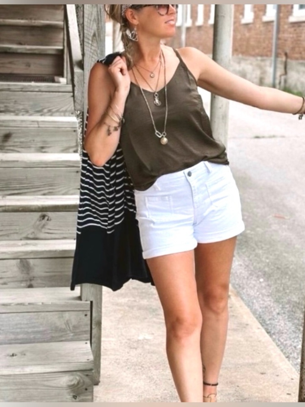 NWOT Cabi Redux 8000 Park Cami Olive Green Women’s XS